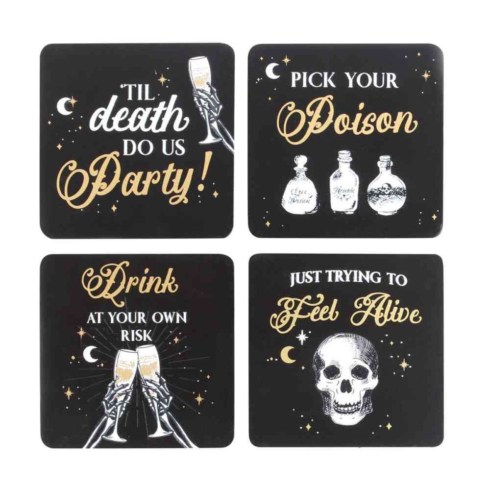 Something Different - Til Death Do Us Party Untersetzer Set - Schwarz